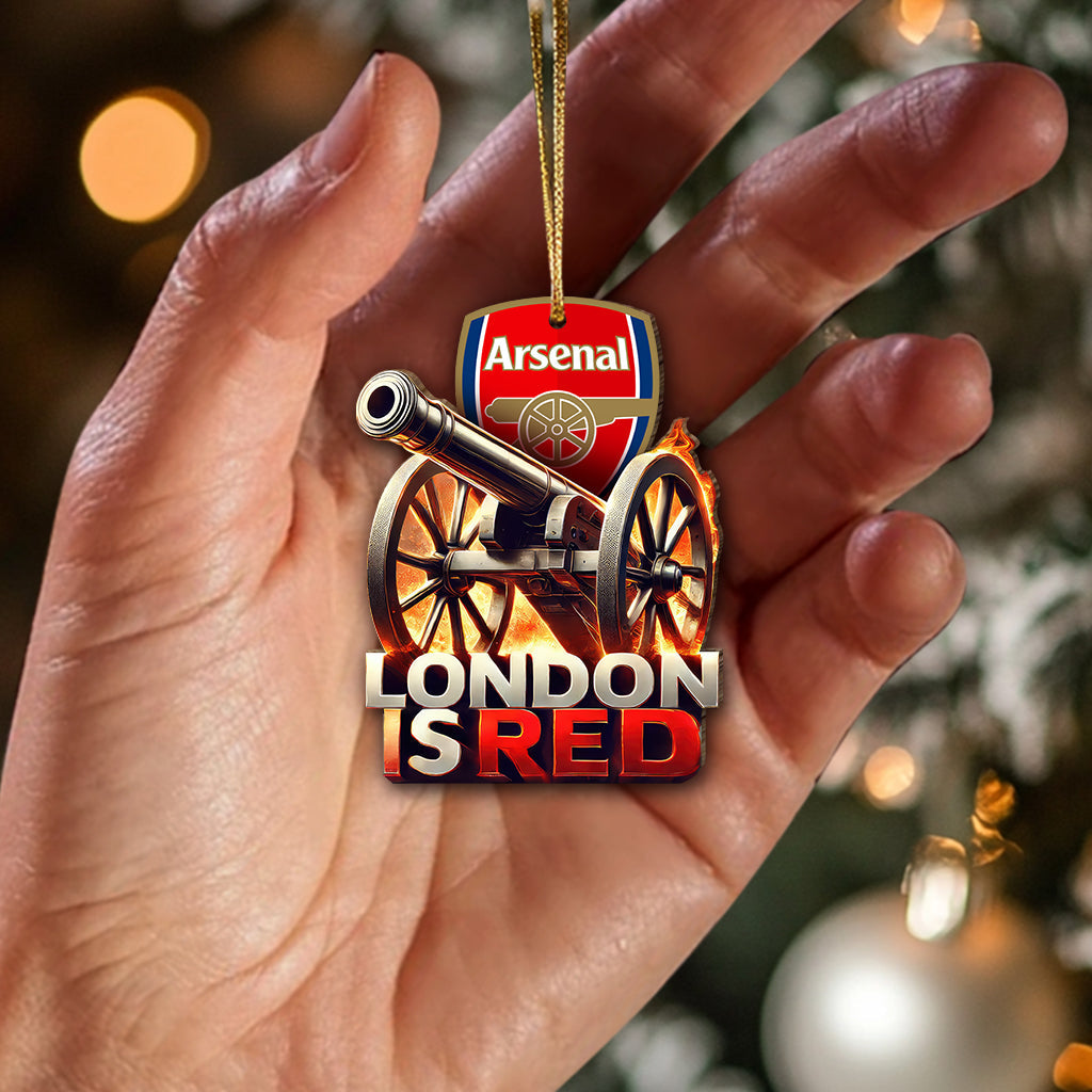 Custom Name Arsenal Ornament, Christmas Gift for Arsenal Lover