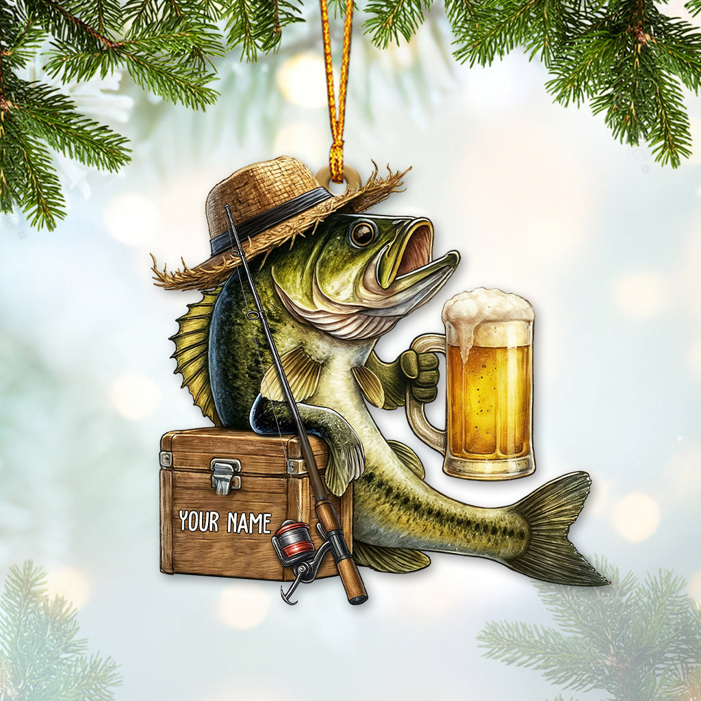 Fishing Lover, Home Decor, Christmas Ornament, Personalized Ornament