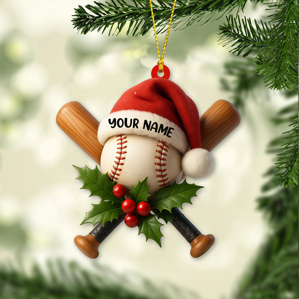 Christmas Baseball Lover, Home Decor, Christmas Ornament, Personalized Ornament