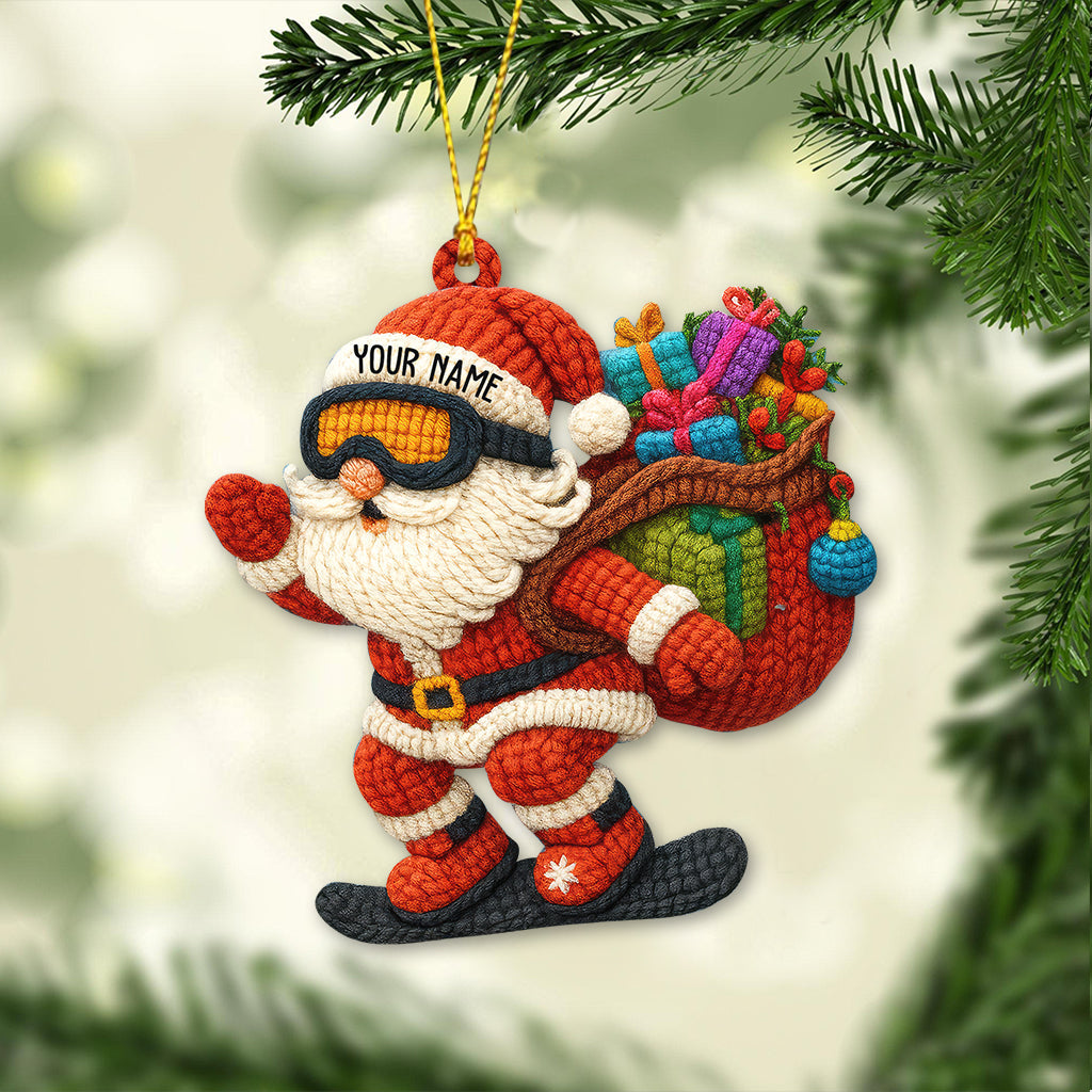 Santa Coming, Home Decor, Christmas Ornament, Personalized Ornament