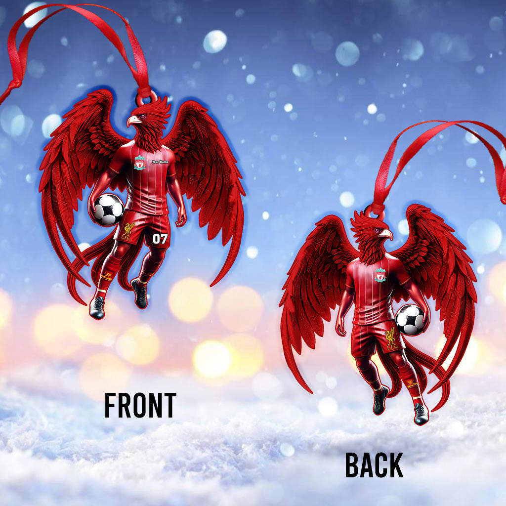 Custom Name Liverpool Ornament, Christmas Gift for Football Lover