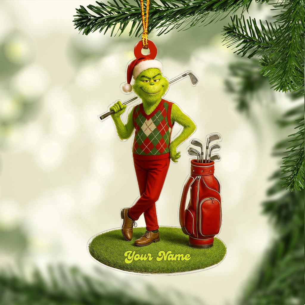 Golf ELF, Home Decor, Christmas Ornament, Personalized Ornament