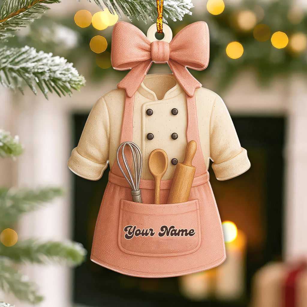 Christmas Baker, Home Decor, Christmas Ornament, Personalized Ornament