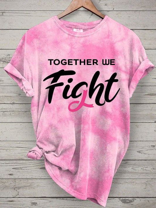 Women's Together We Fight Breast Cancer Awareness T-Shirt