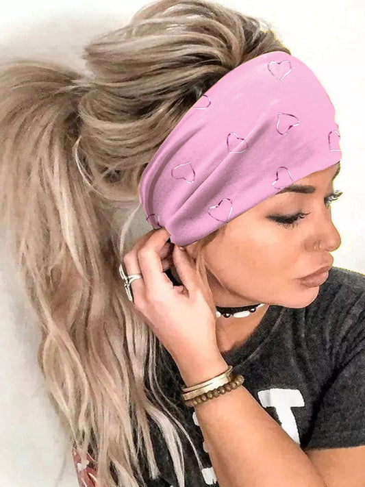 Womens Breast Cancer Awareness Design Printed Flower Headband