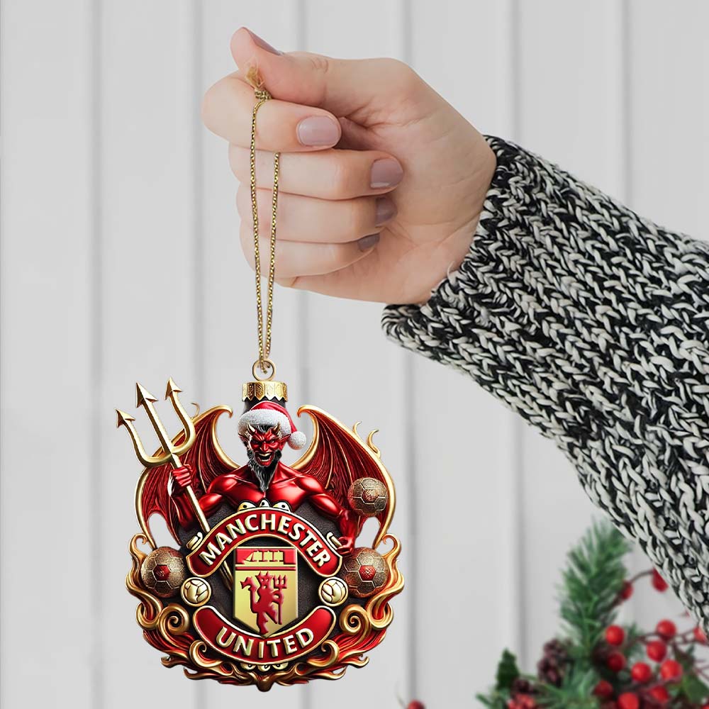 Manchester United Ornament, Christmas Gift for Football Lover