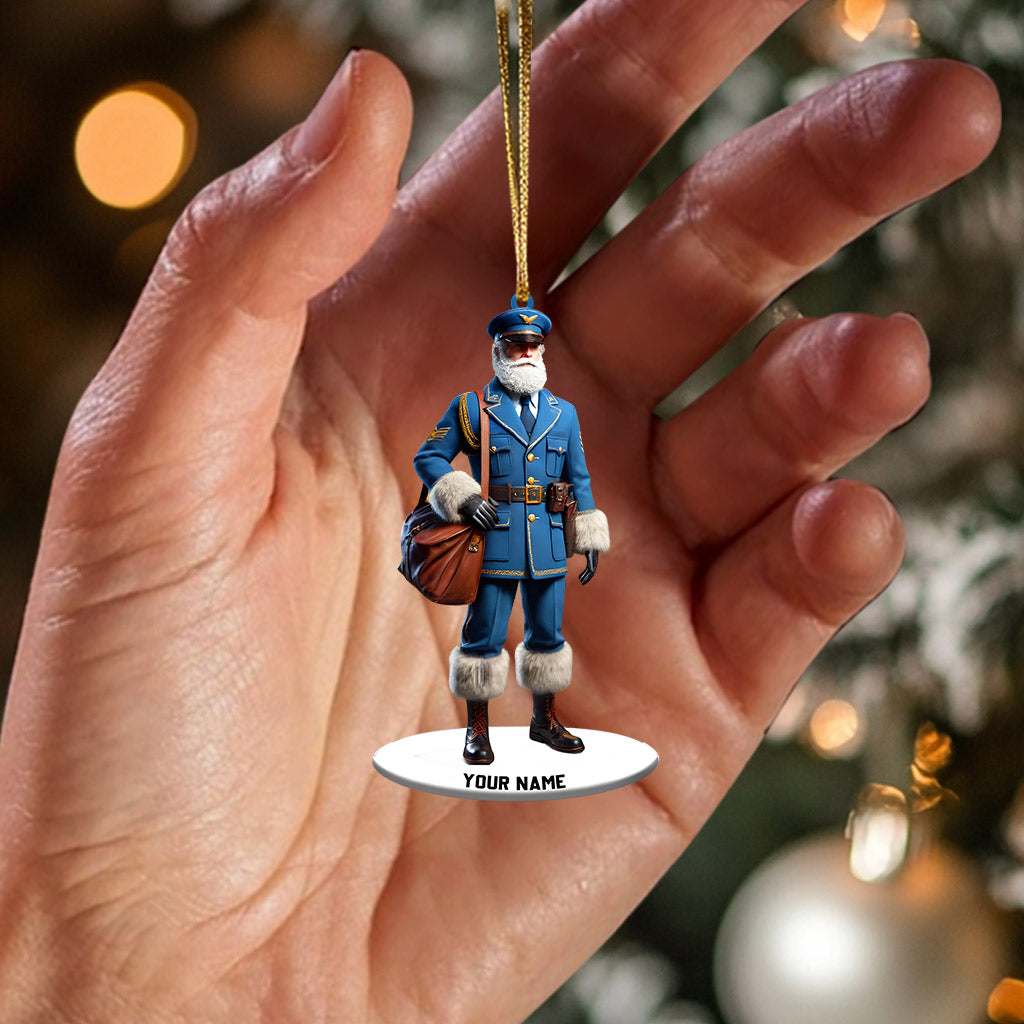 Merry Christmas Santa Captain Home Decor Christmas Ornament, Personalized Ornament