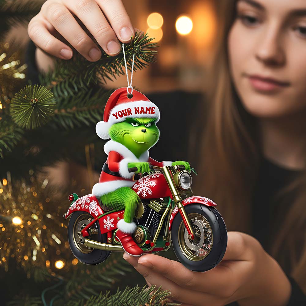 Motorbike Lover ELF, Home Decor, Christmas Ornament, Personalized Ornament