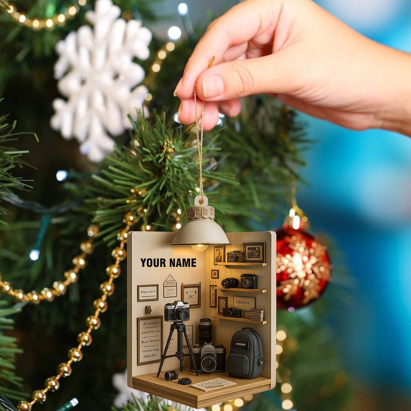 Photographer Corner, Home Decor, Christmas Ornament, Personalized Ornament