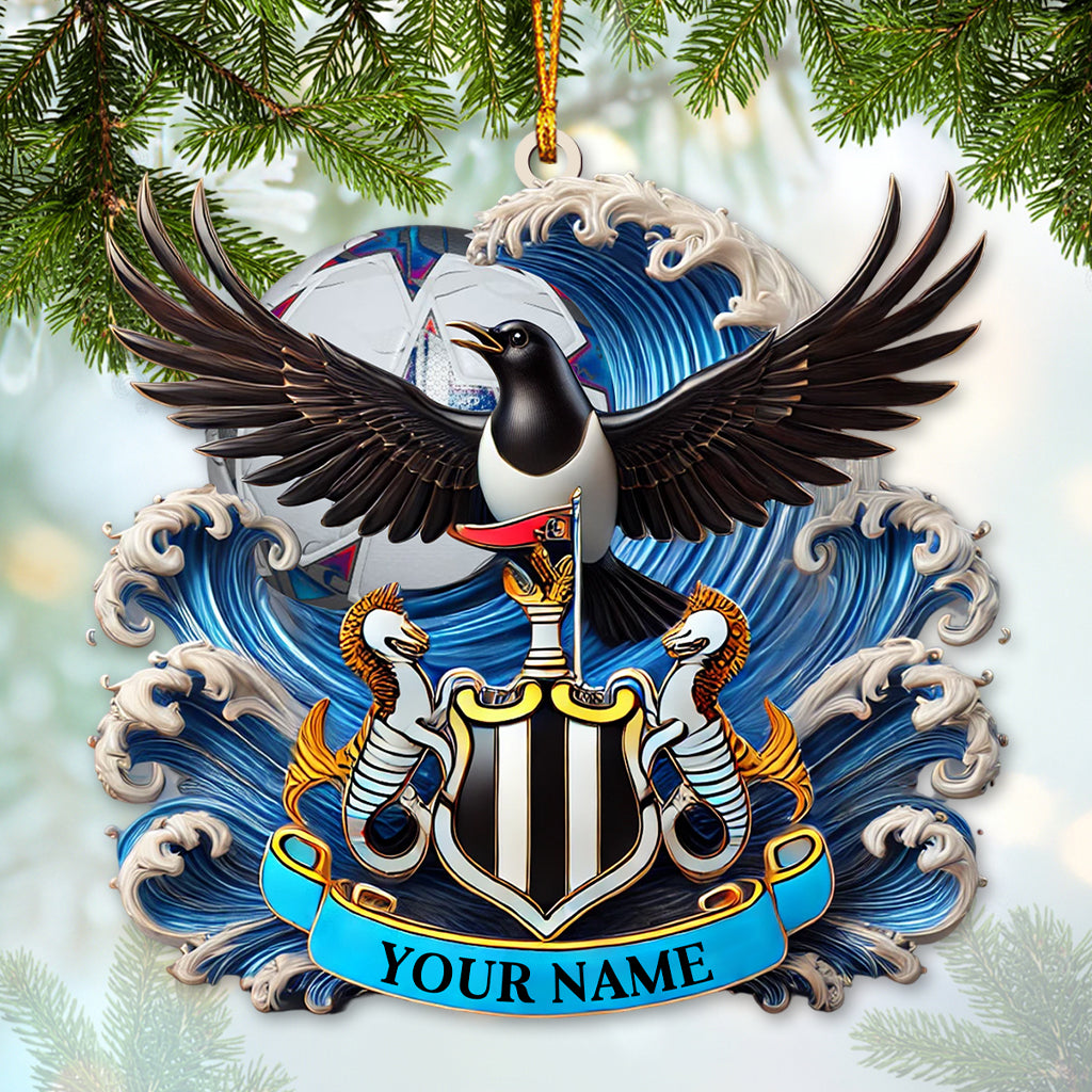Custom Name Newcastle United Ornament, Christmas Gift for Newcastle United Lover