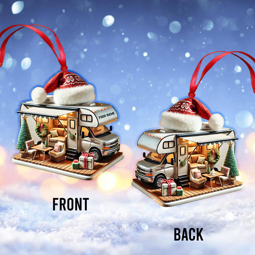 Camping Car Home Decor Christmas Ornament, Personalized Ornament