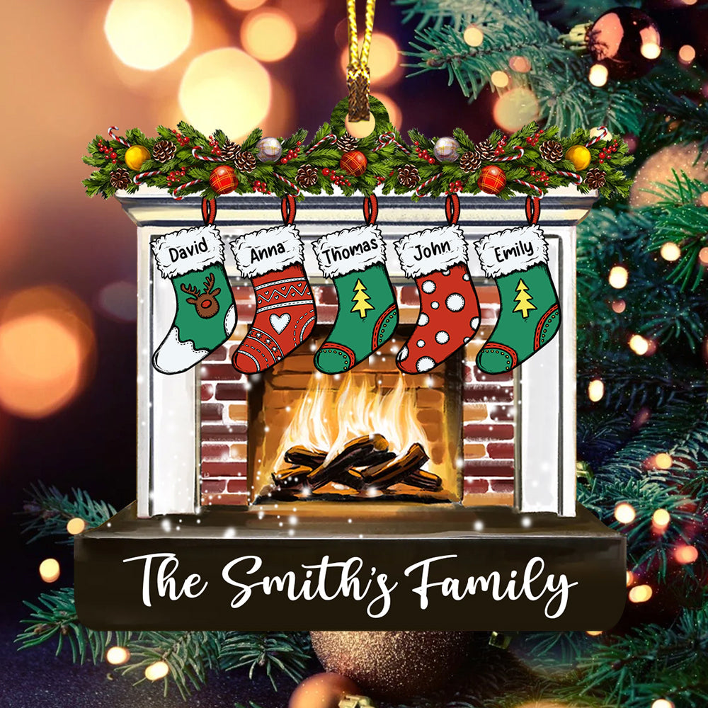 Merry Christmas, Family Christmas - Custom Text, Personalized Acrylic Ornament - Gift For Family