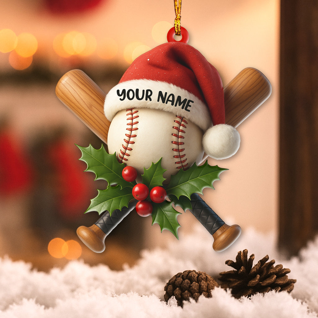Christmas Baseball Lover, Home Decor, Christmas Ornament, Personalized Ornament