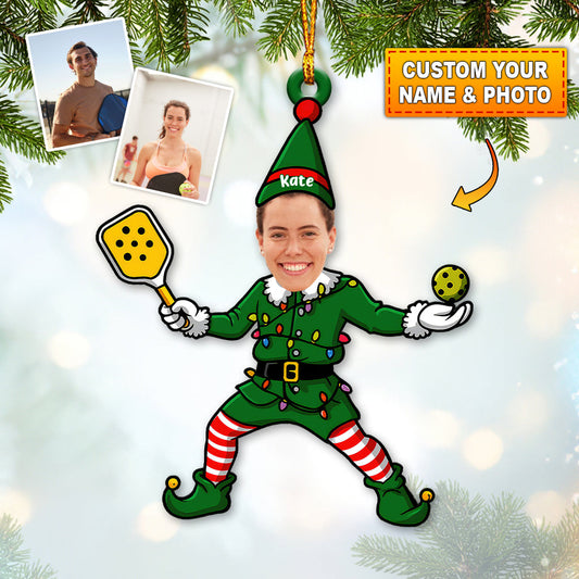 Pickleball ELF Christmas, Home Decor, Christmas Ornament, Personalized Ornament