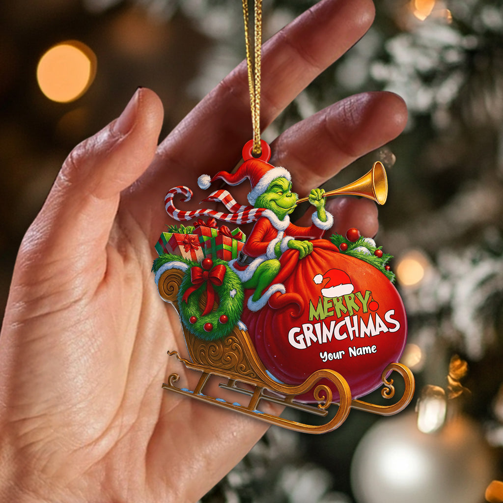 Merry Grinchmas, Home Decor, Christmas Ornament, Personalized Ornament