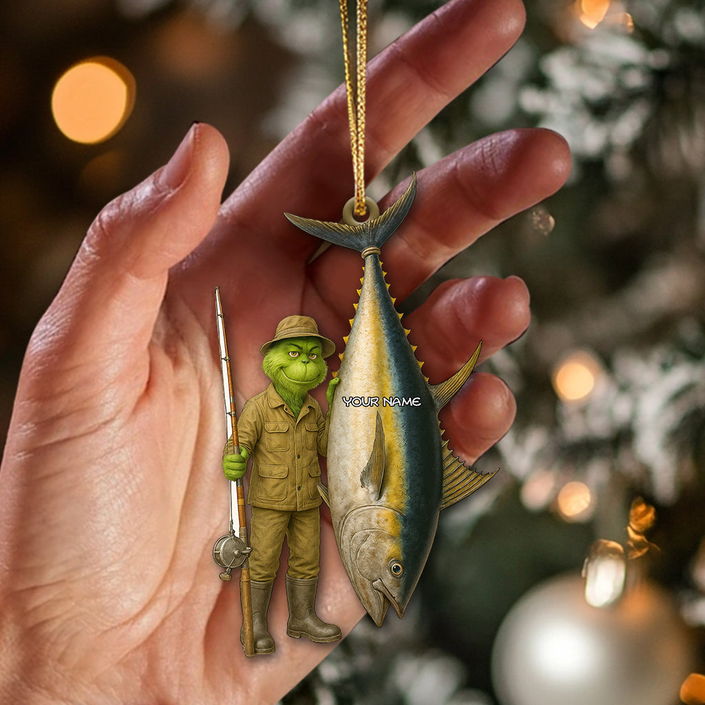 Fishing Lover, Home Decor, Christmas Ornament, Personalized Ornament