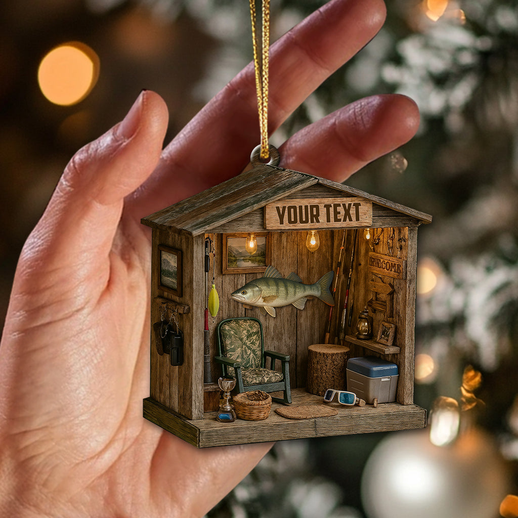 Fishing Lover, Home Decor, Christmas Ornament, Personalized Ornament