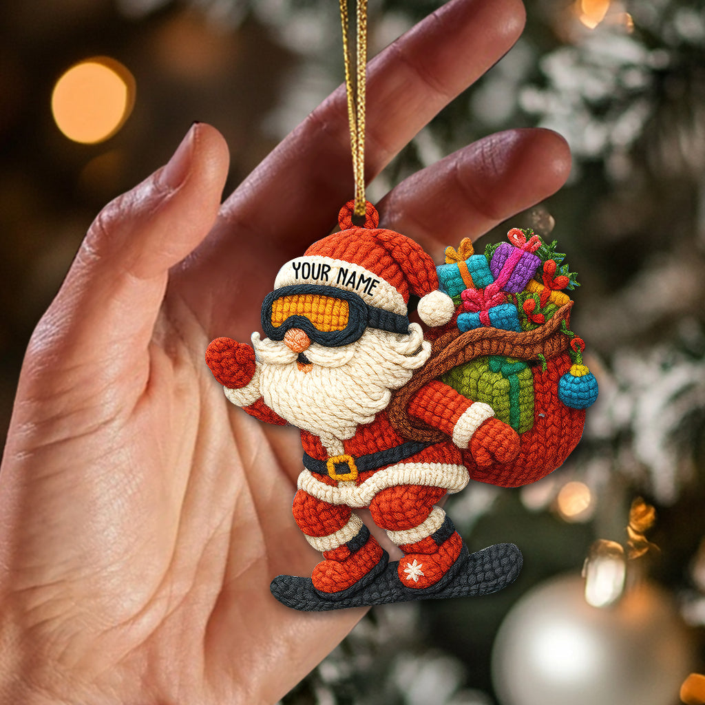Santa Coming, Home Decor, Christmas Ornament, Personalized Ornament