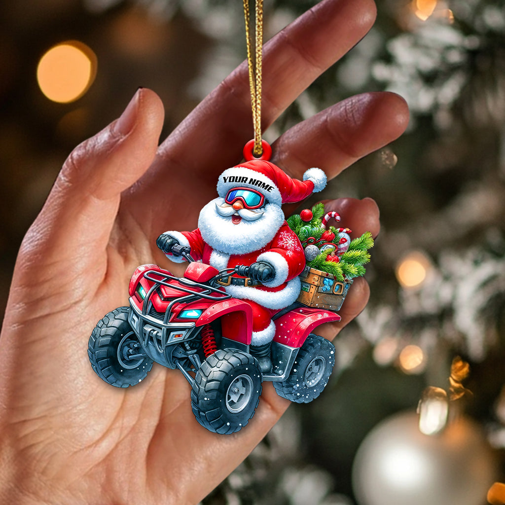 Driver Santa, Home Decor, Christmas Ornament, Personalized Ornament