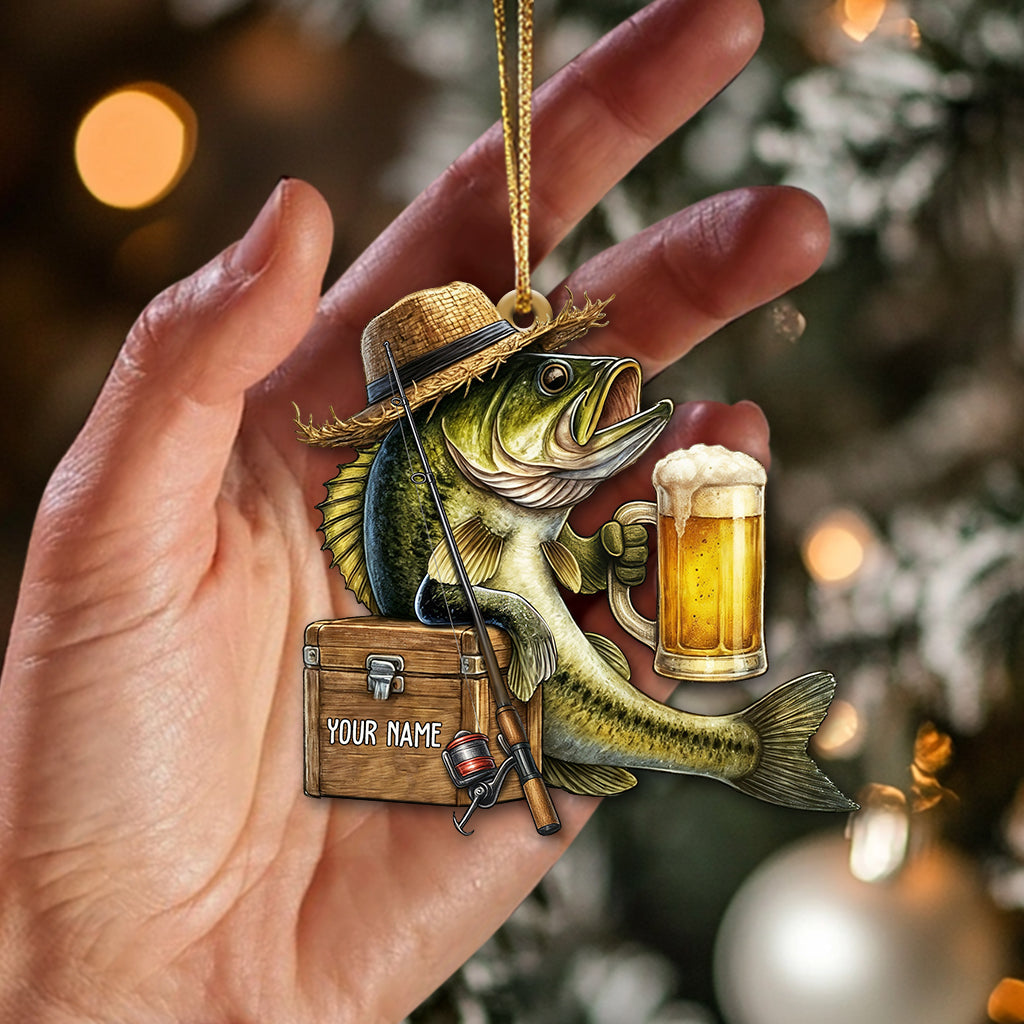Fishing Lover, Home Decor, Christmas Ornament, Personalized Ornament