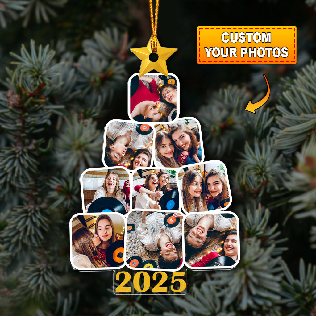 9 Photos Christmas Tree, Home Decor, Christmas Ornament, Personalized Ornament