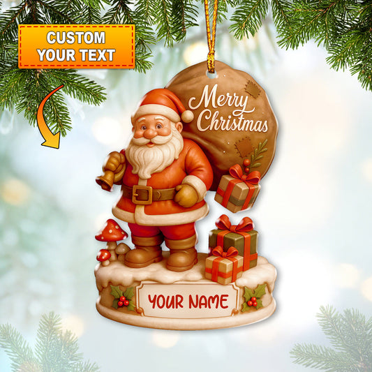 Santa Claus Home Decor, Christmas Ornament, Personalized Ornament