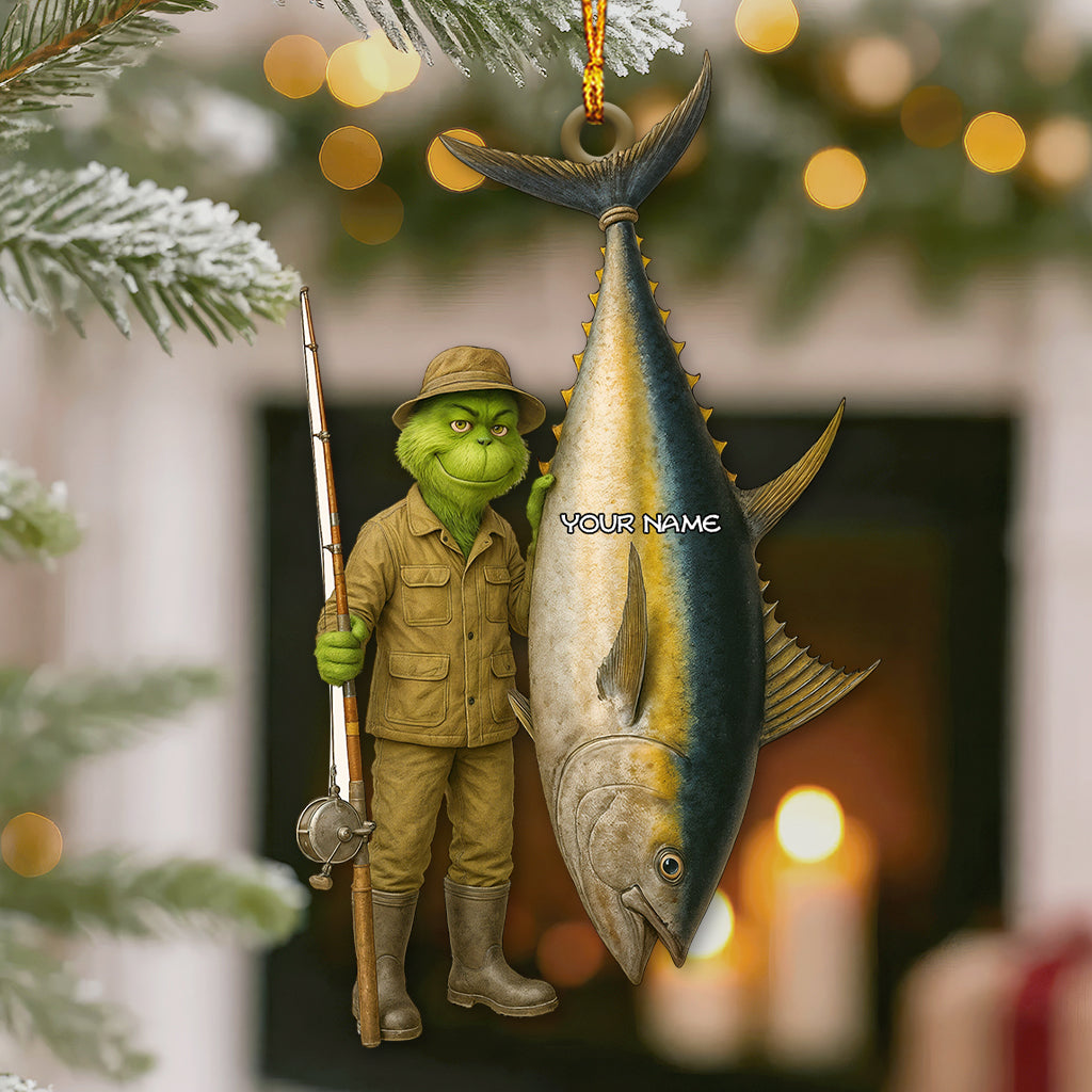 Fishing Lover, Home Decor, Christmas Ornament, Personalized Ornament