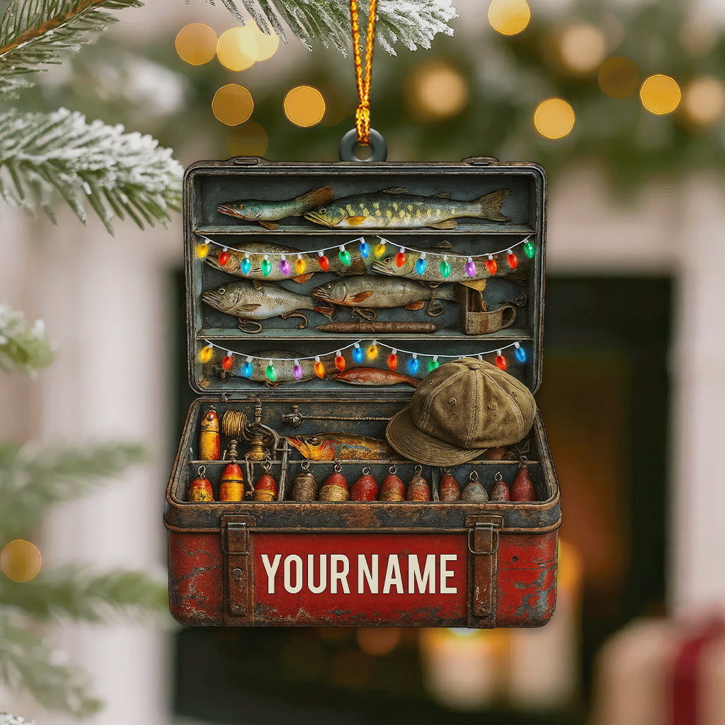 Fishing Lover, Home Decor, Christmas Ornament, Personalized Ornament