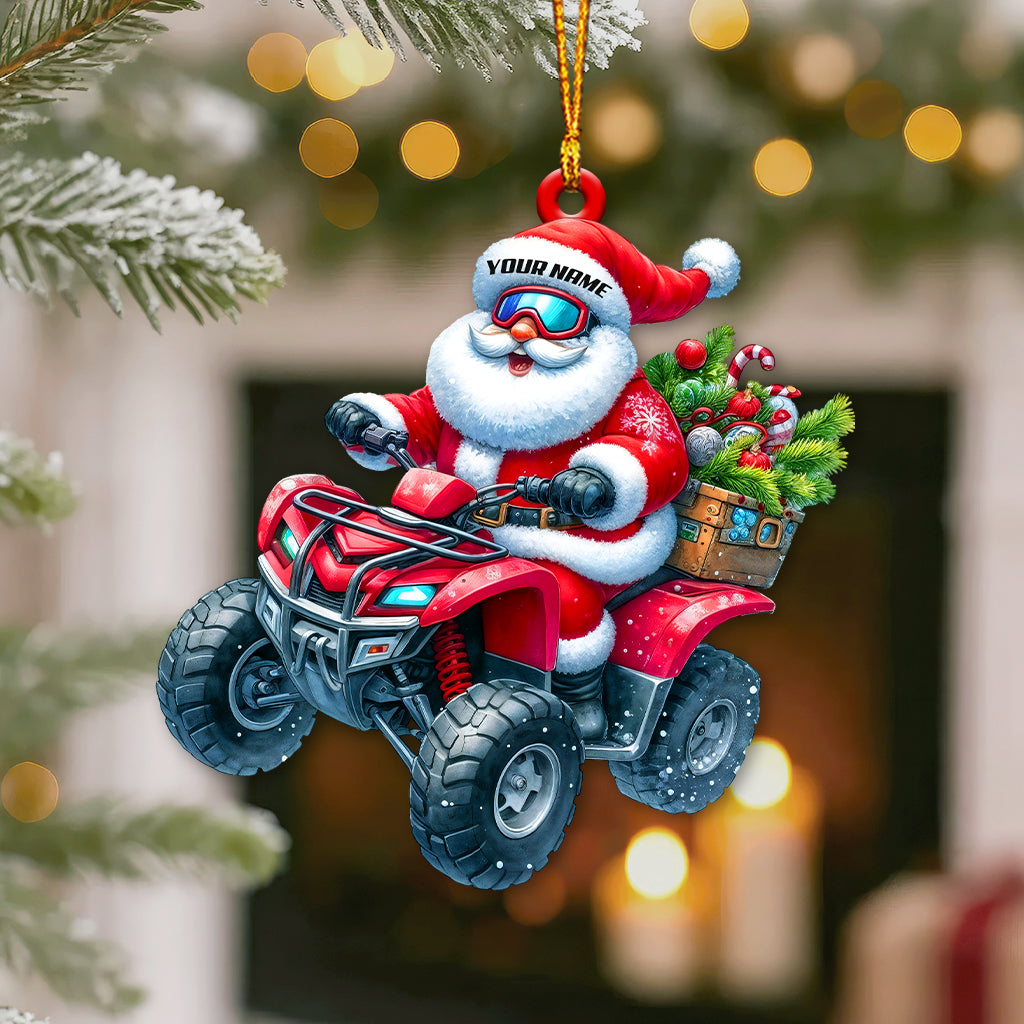Driver Santa, Home Decor, Christmas Ornament, Personalized Ornament