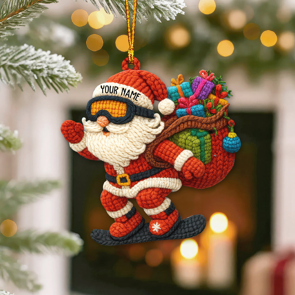 Santa Coming, Home Decor, Christmas Ornament, Personalized Ornament