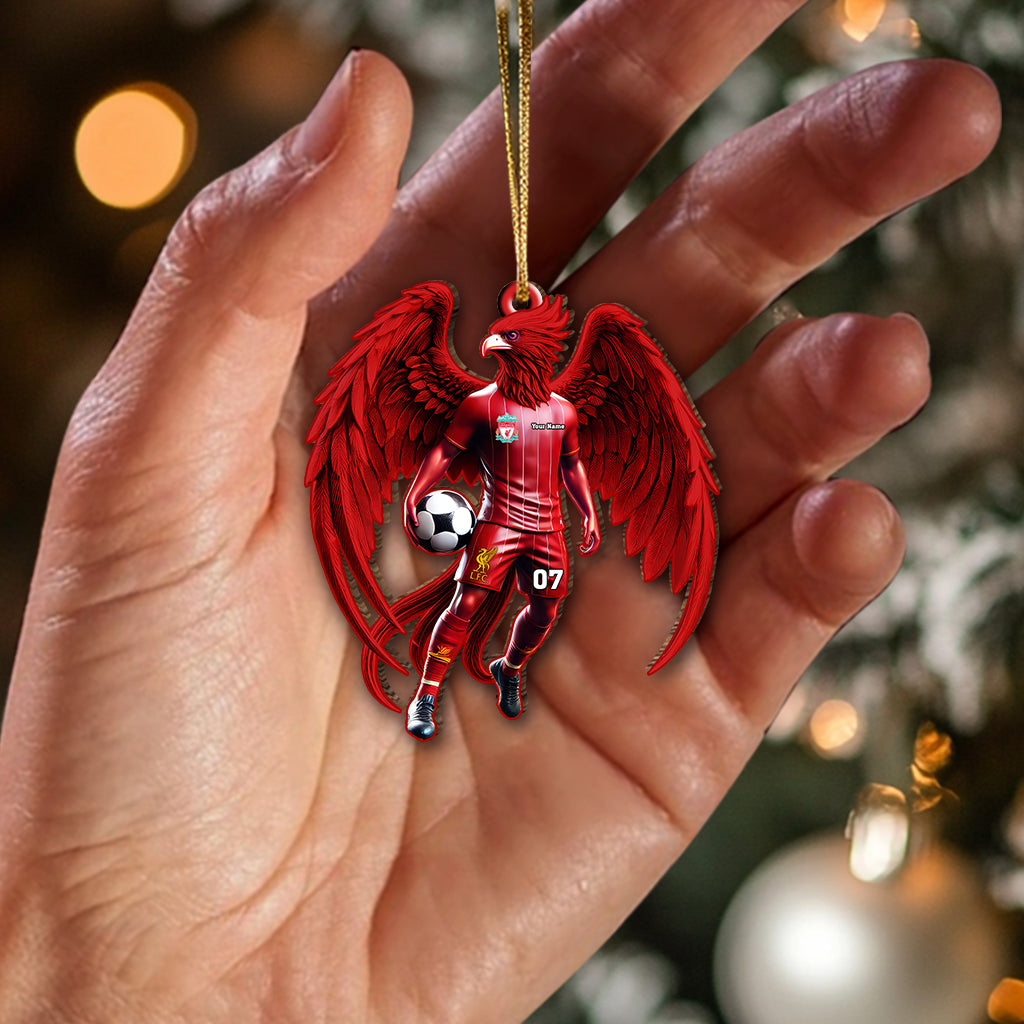 Custom Name Liverpool Ornament, Christmas Gift for Football Lover