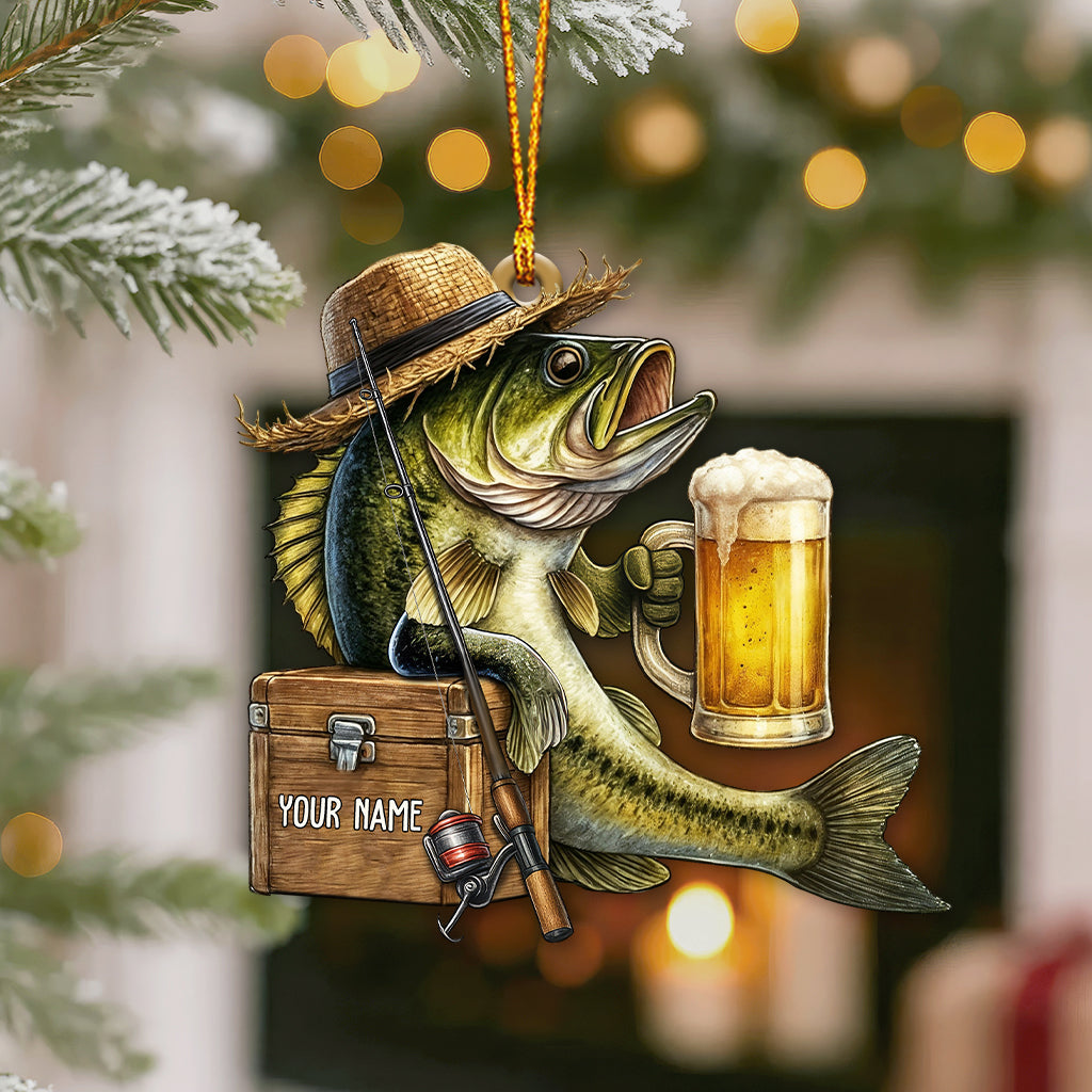 Fishing Lover, Home Decor, Christmas Ornament, Personalized Ornament