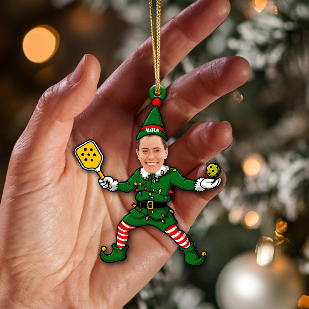 Pickleball ELF Christmas, Home Decor, Christmas Ornament, Personalized Ornament