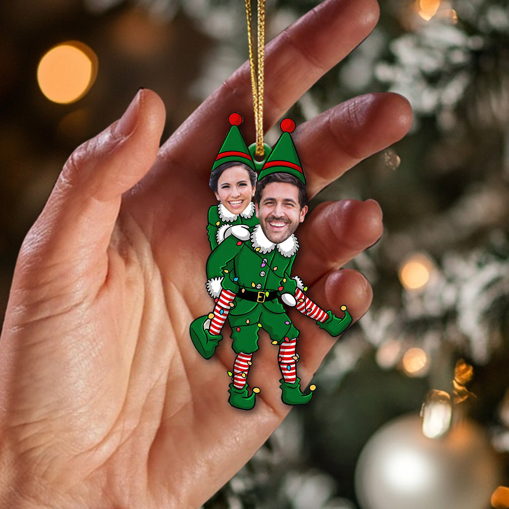 ELF Couple Christmas, Home Decor, Christmas Ornament, Personalized Ornament