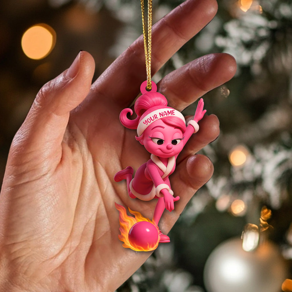 Bowling ELF, Home Decor, Christmas Ornament, Personalized Ornament