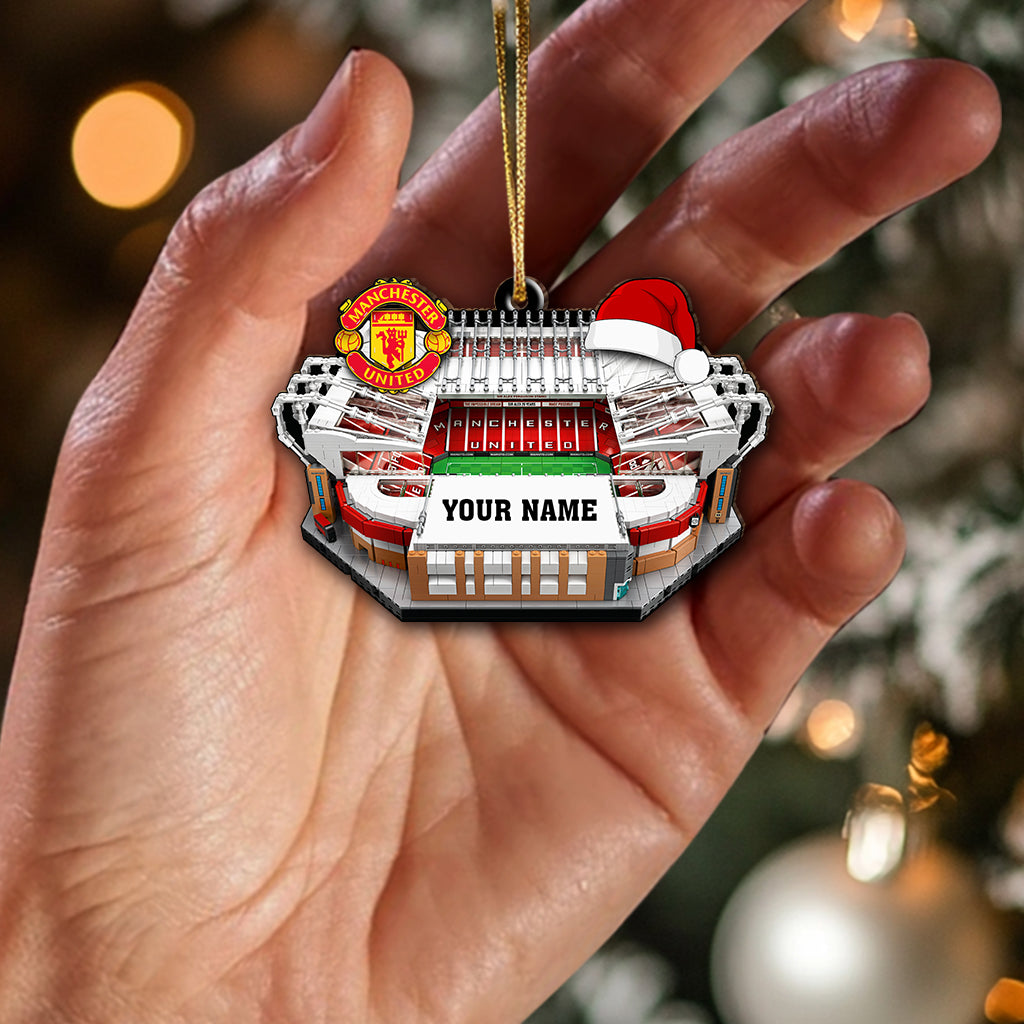 Custom Name Manchester United Ornament, Christmas Gift for Football Lover