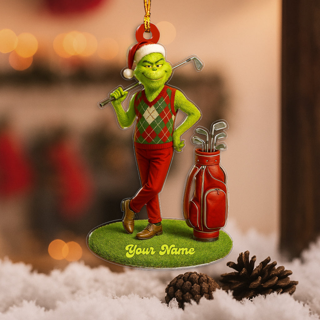 Golf ELF, Home Decor, Christmas Ornament, Personalized Ornament