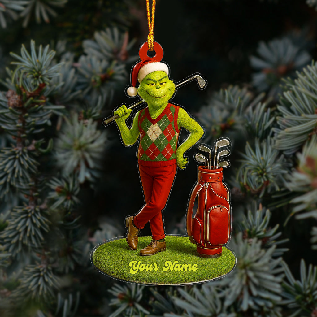 Golf ELF, Home Decor, Christmas Ornament, Personalized Ornament