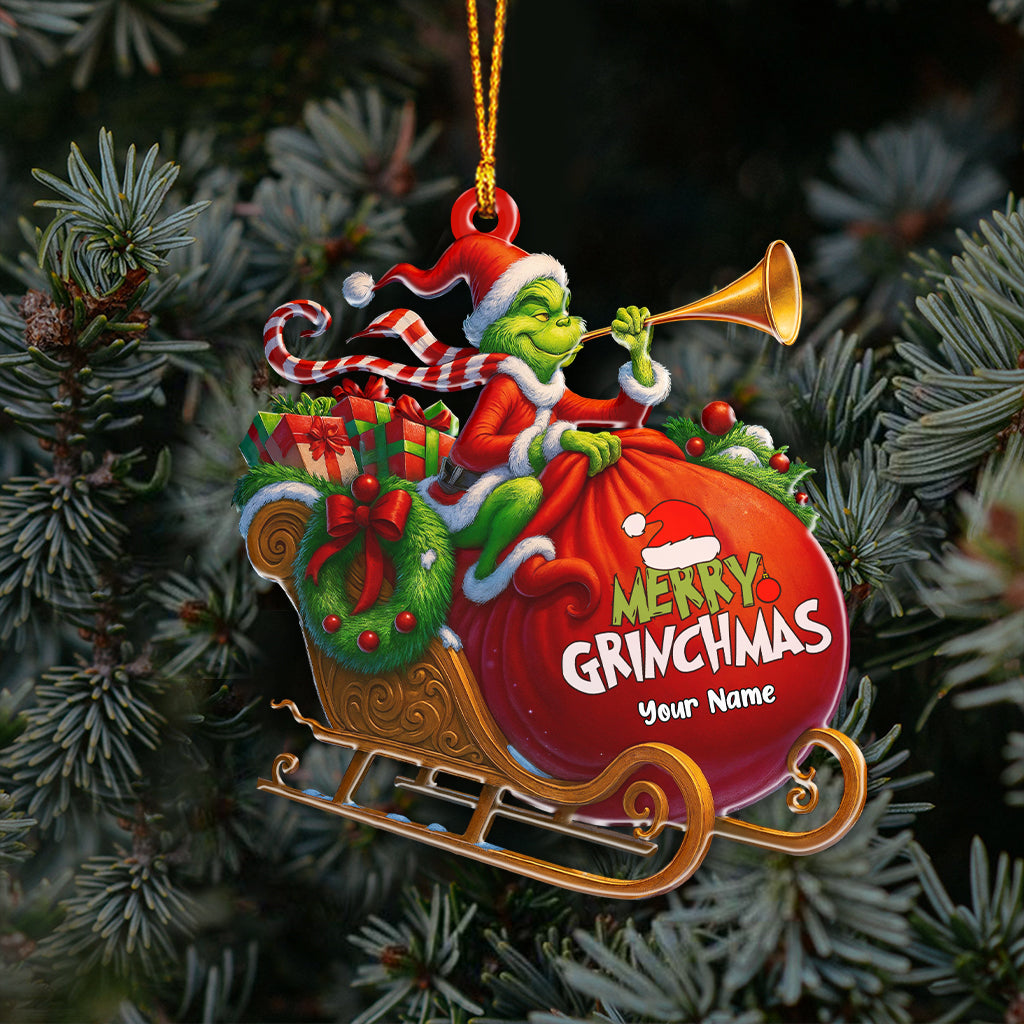 Merry Grinchmas, Home Decor, Christmas Ornament, Personalized Ornament