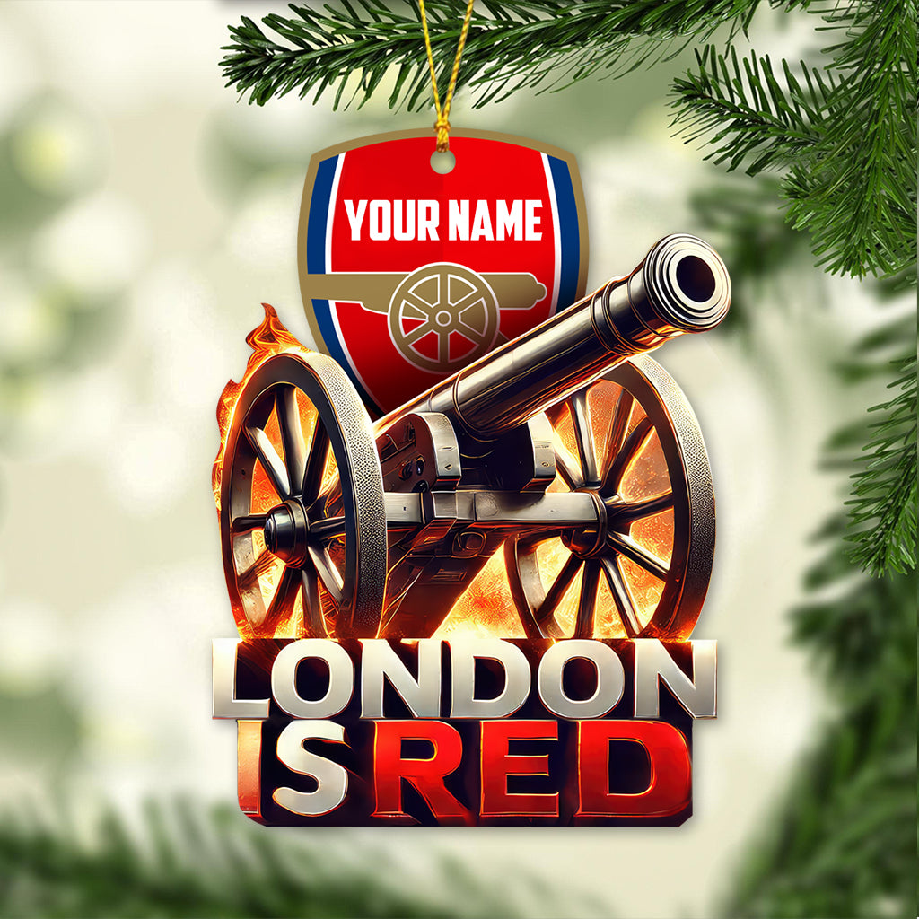 Custom Name Arsenal Ornament, Christmas Gift for Arsenal Lover