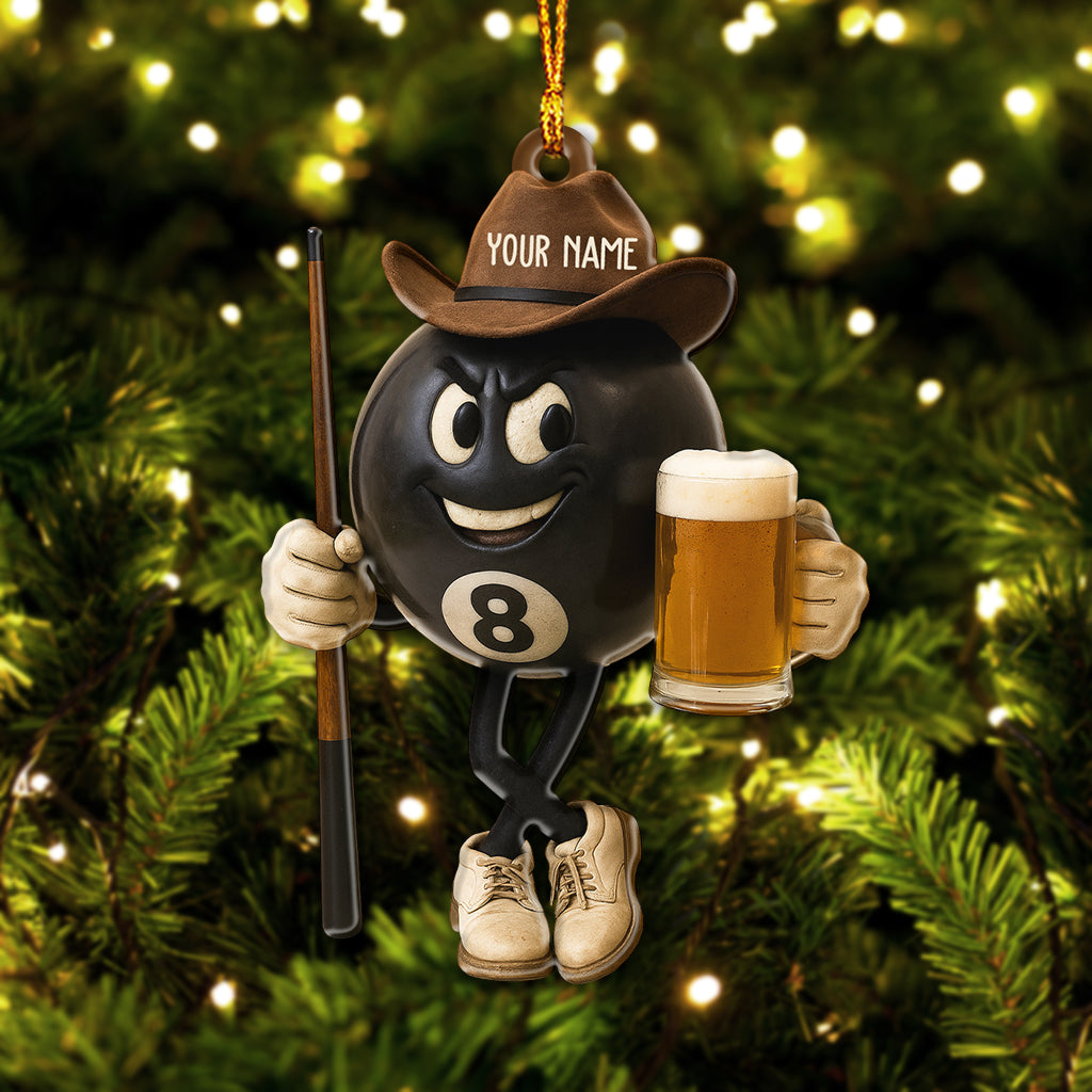 Billboard No.8 Ball Christmas, Home Decor, Christmas Ornament, Personalized Ornament