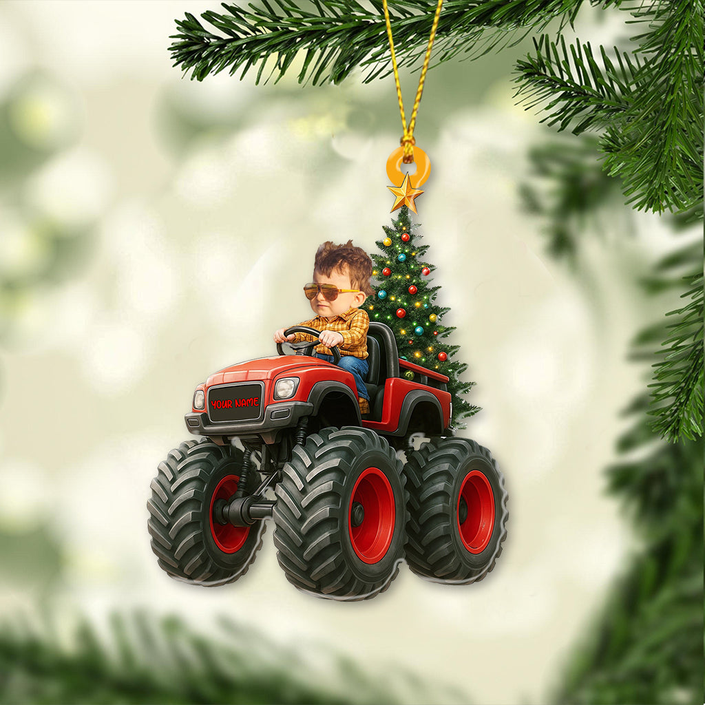 Kid On Car Home Decor, Christmas Ornament, Personalized Ornament