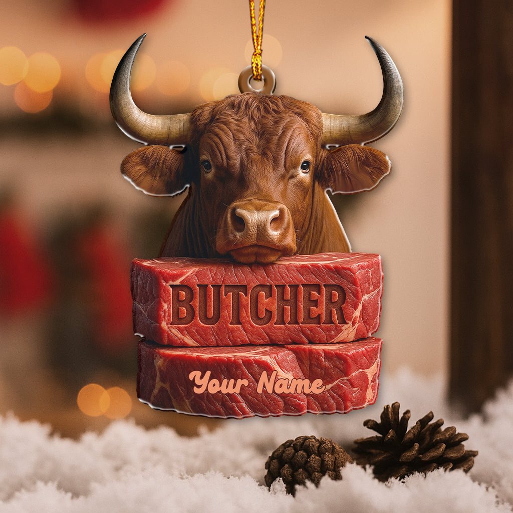 Butcher, Home Decor, Christmas Ornament, Personalized Ornament