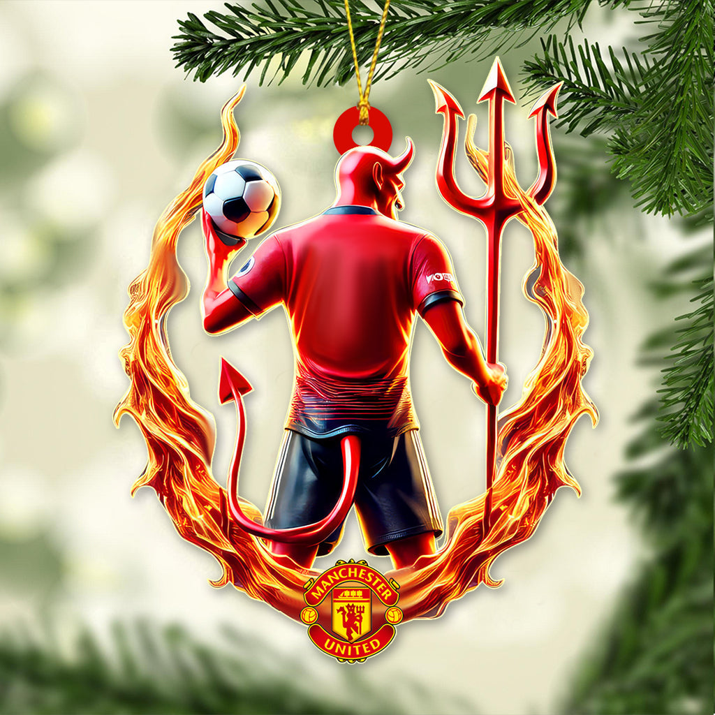 Custom Name Manchester United Ornament, Christmas Gift for Football Lover