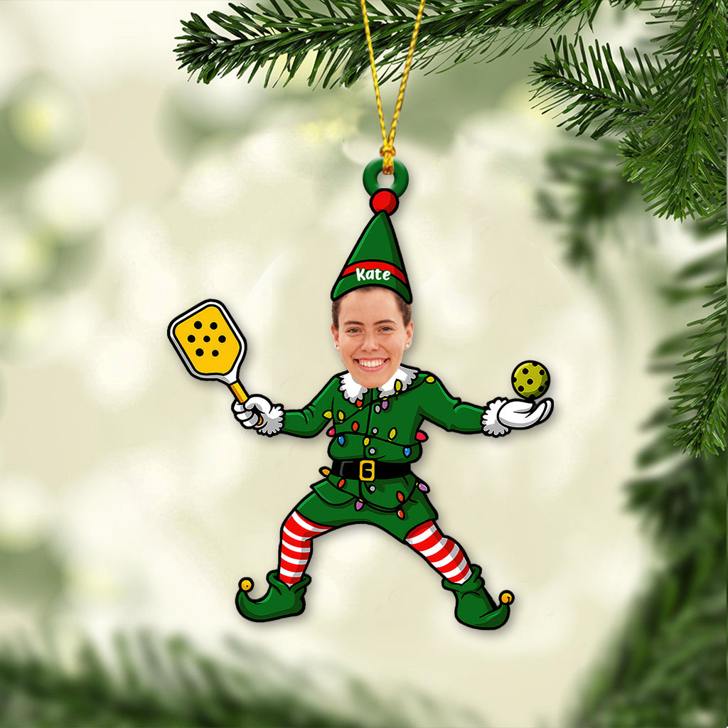 Pickleball ELF Christmas, Home Decor, Christmas Ornament, Personalized Ornament