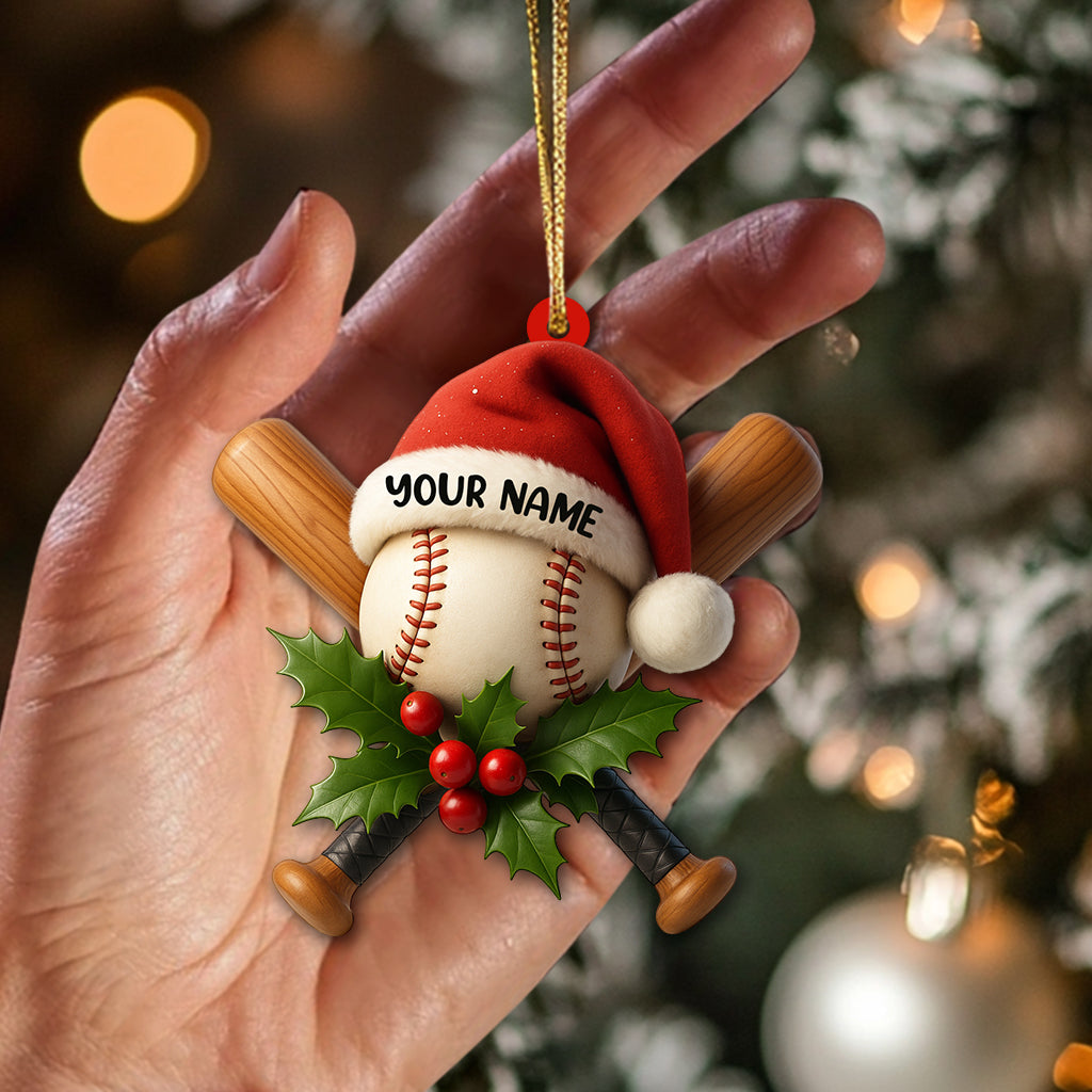 Christmas Baseball Lover, Home Decor, Christmas Ornament, Personalized Ornament