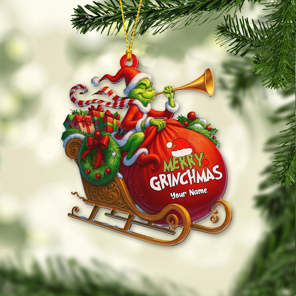 Merry Grinchmas, Home Decor, Christmas Ornament, Personalized Ornament