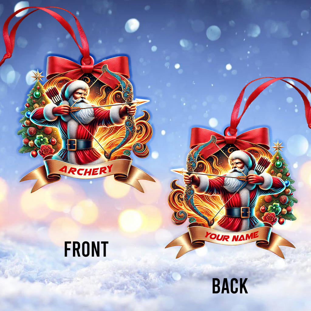 Custom Name Archery Ornament, Christmas Gift for Archery Lover
