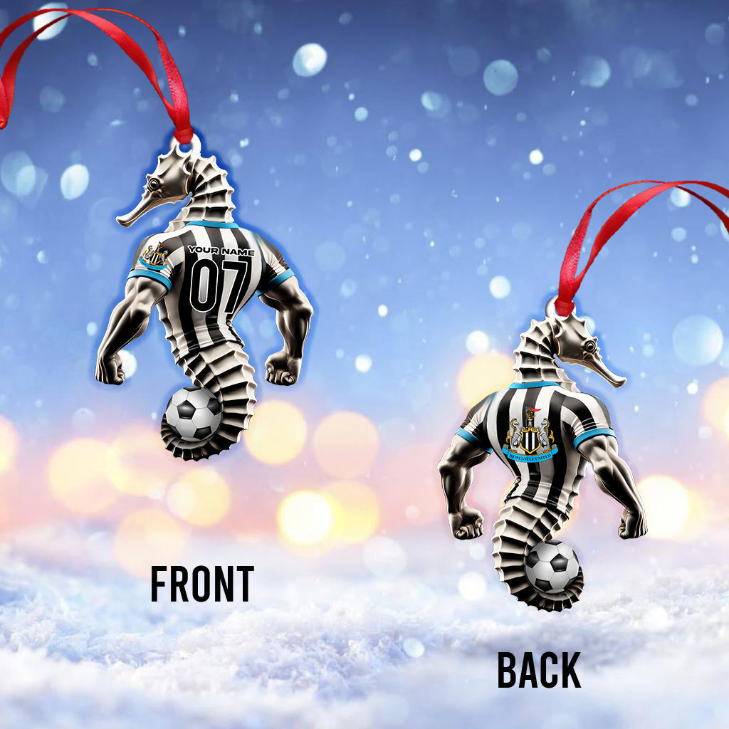 Custom Name Newcastle United Ornament, Christmas Gift for Football Lover