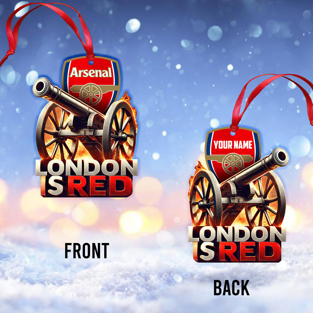 Custom Name Arsenal Ornament, Christmas Gift for Arsenal Lover